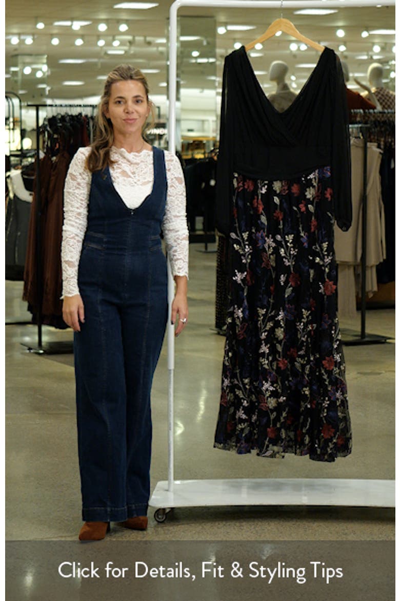 Isabella Embroidered Long Sleeve Gown video