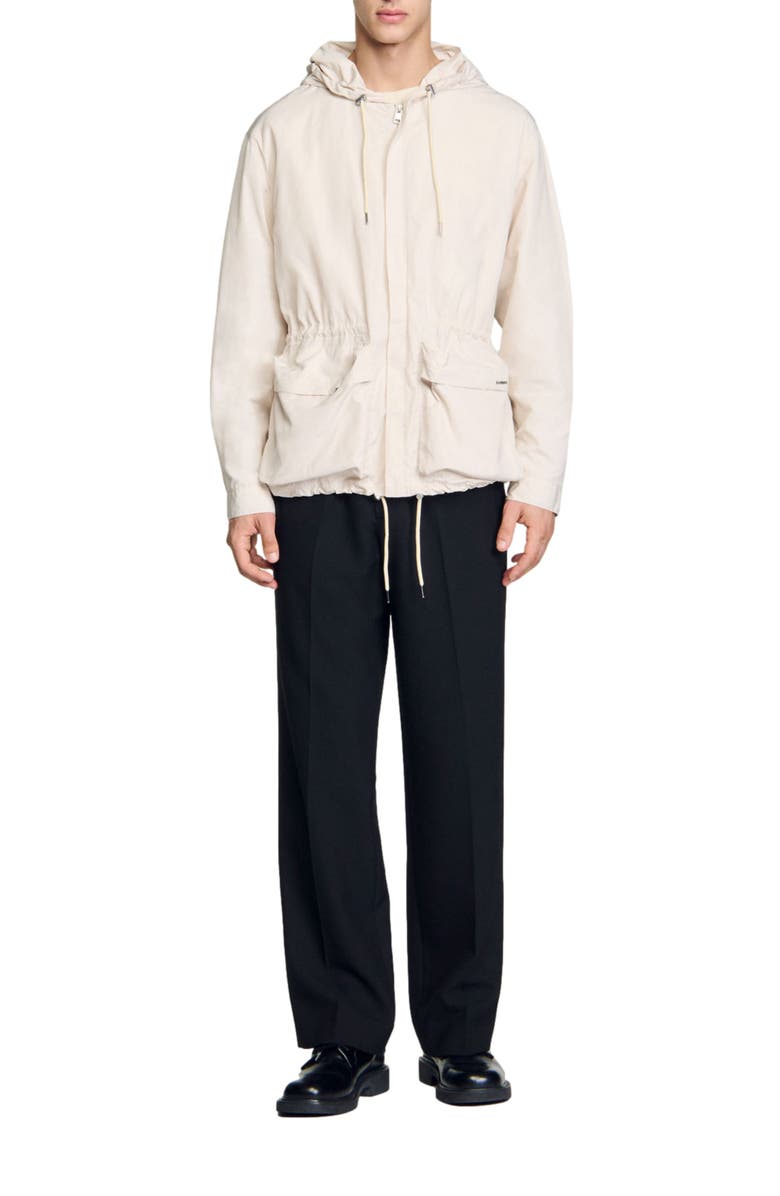 SANDRO Hooded windbreaker, Alternate, color, 