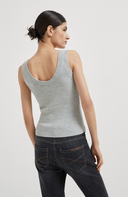 Shop Brunello Cucinelli Knit Top In Grey