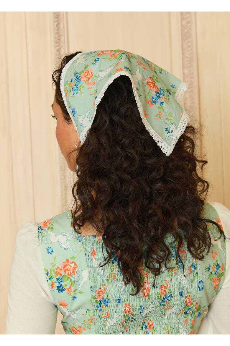 Hayley Handkerchief Headpiece, ModCloth x Gunne Sax, Alternate, color, Unicorn Tapestry