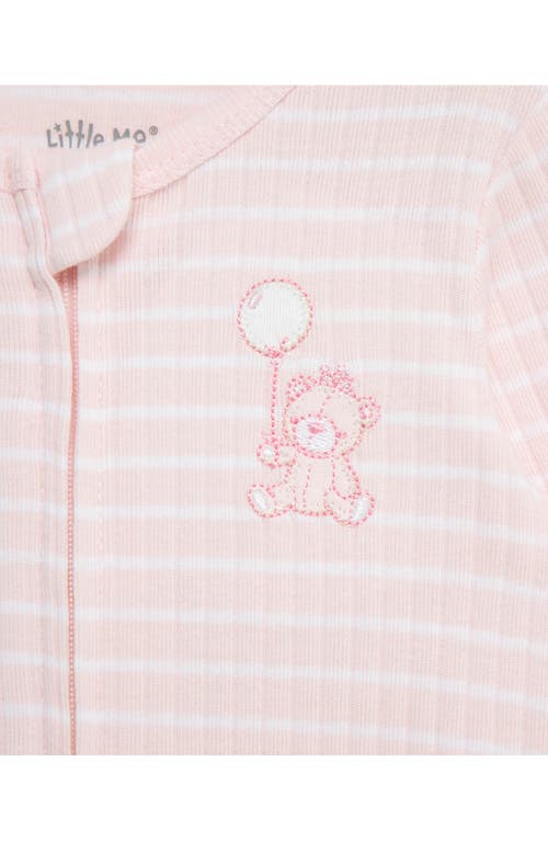 Little Me Bears Assorted 2-pack Organic Cotton Footies In Pink