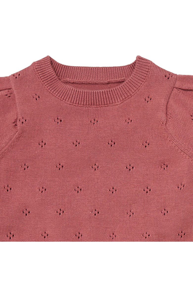 Sweater Knit Top and Shorts Set, Alternate, color, Dark Rose