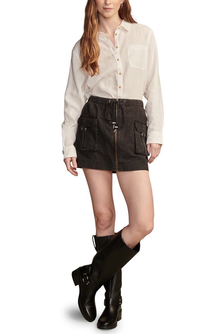 Prep Linen Button-Up Shirt, Alternate, color, BRIGHT WHITE