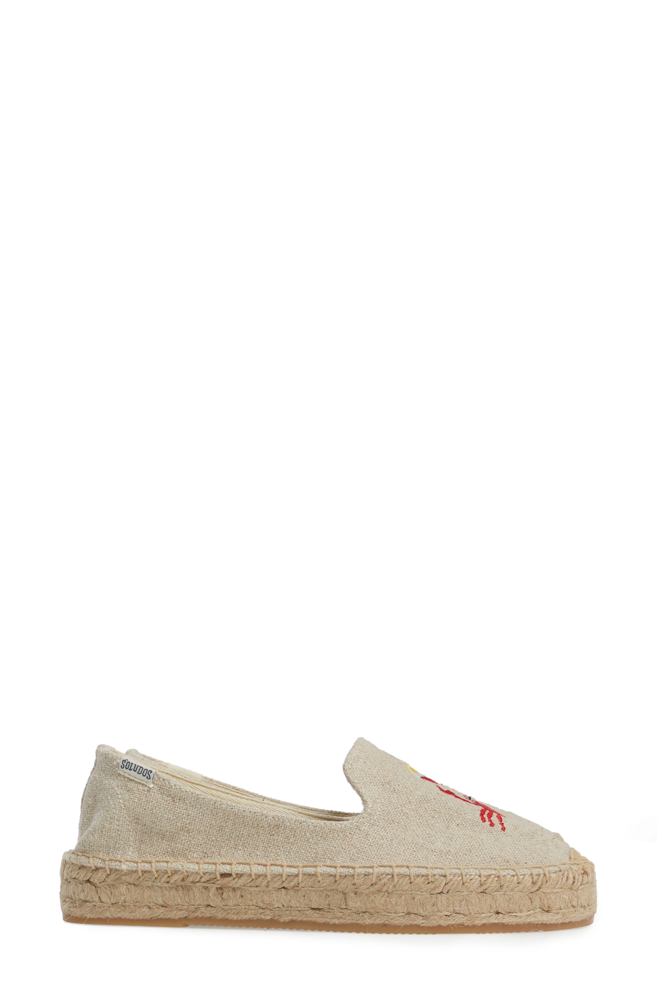 Soludos x Mary Matson Lobster & Crab Platform Espadrille, Alternate, color, 