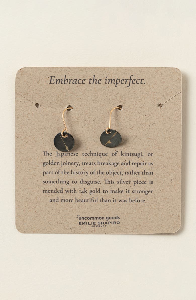 Uncommon Goods Embrace the Imperfect Kintsugi Earrings, Main, color, Gold