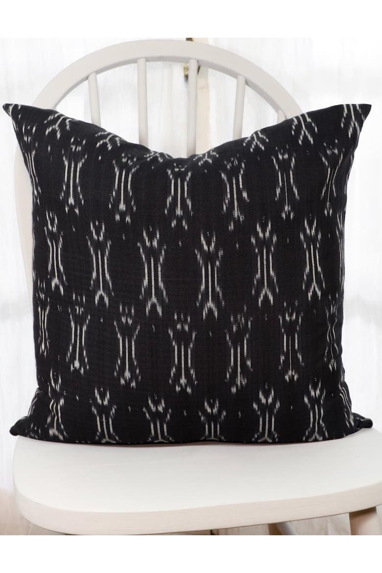 Betty Throw Pillow Cover, Alternate, color, Black, White