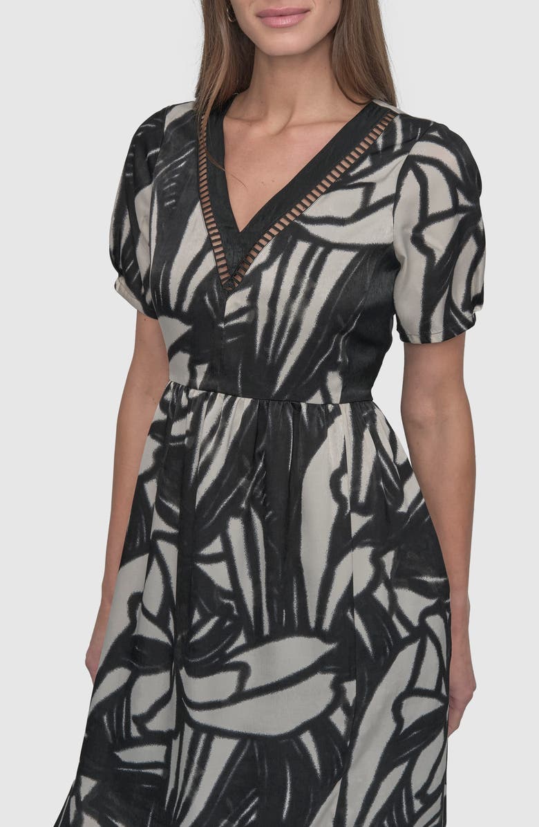 DKNY Print Ladder Stitch Dress, Alternate, color, 