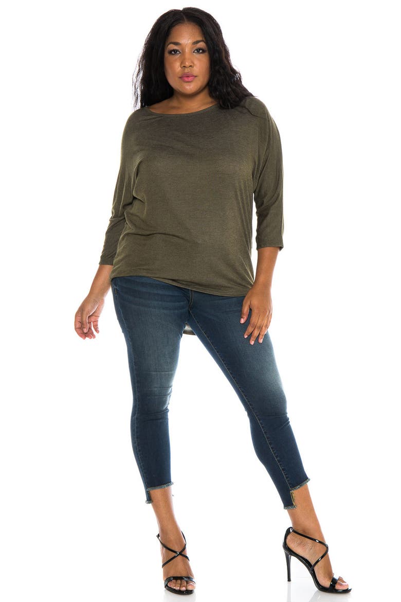 Dolman Sleeve Top, Alternate, color, OLIVE
