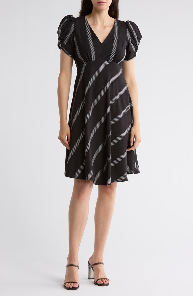 Calvin Klein Stripe Gauze Minidress, Main, color, 