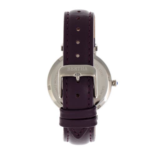 Bertha Emily Mother-of-pearl Bracelet Watch In Brown
