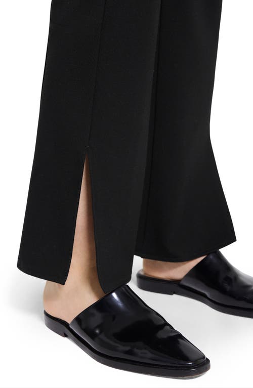 Theory Split Flare Leg Pants In Black