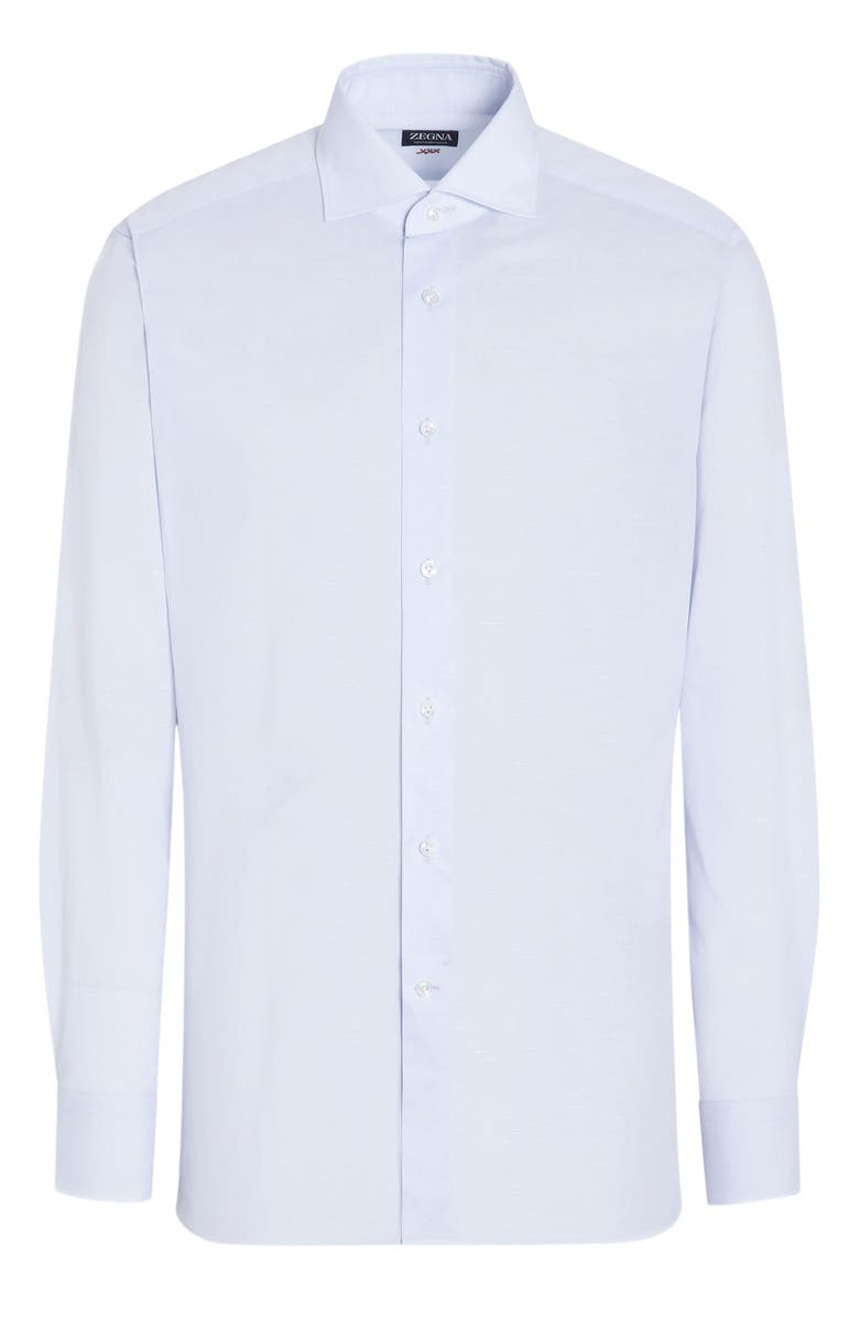 ZEGNA Couture Cotton & Linen Button-Up Shirt, Alternate, color, 
