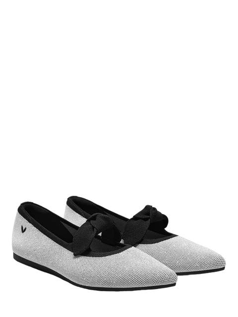Pointed-Toe Bow Flats (Addriane)