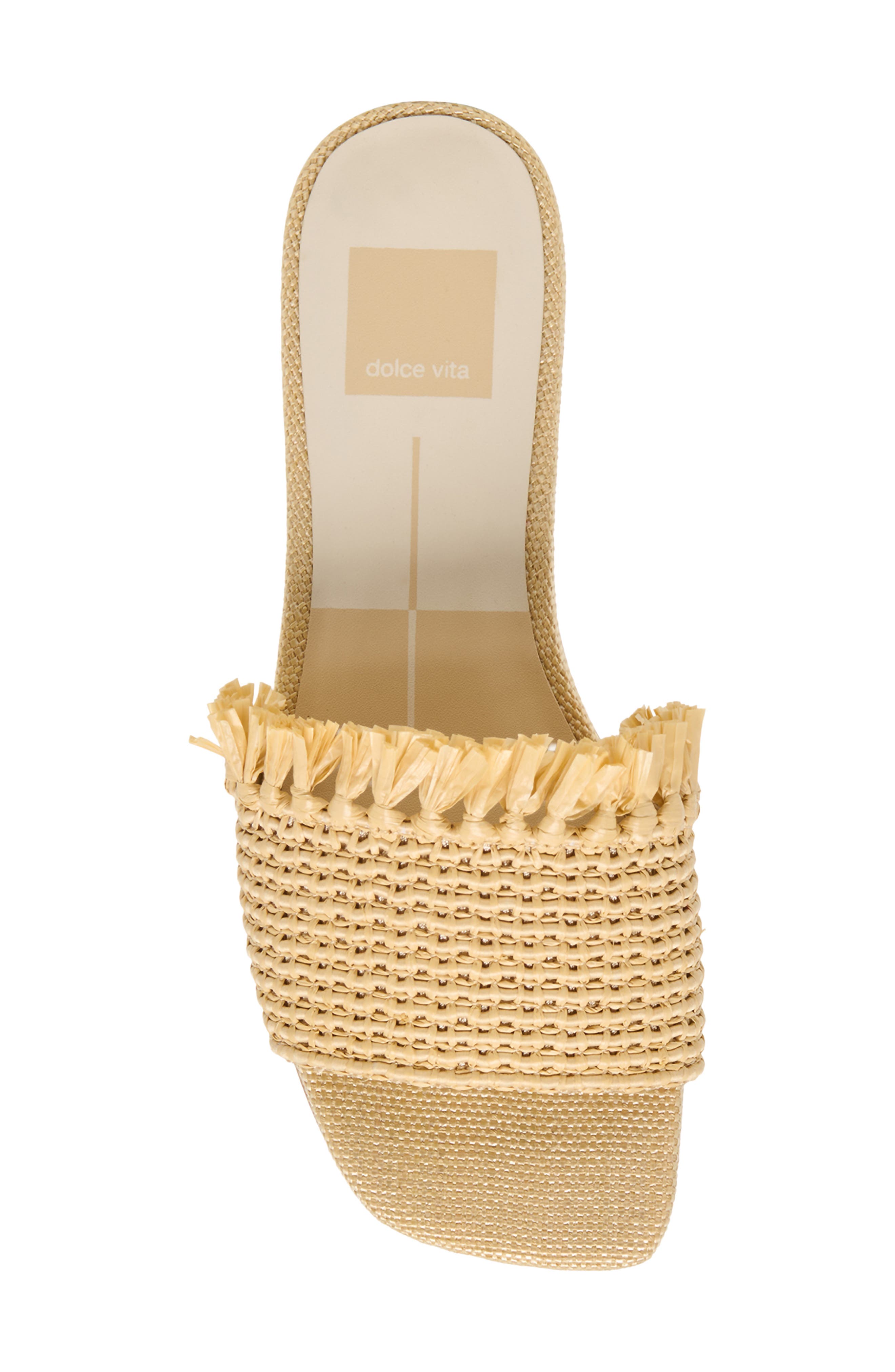 Lenya Slide Sandal, Alternate, color, LIGHT NATURAL RAFFIA