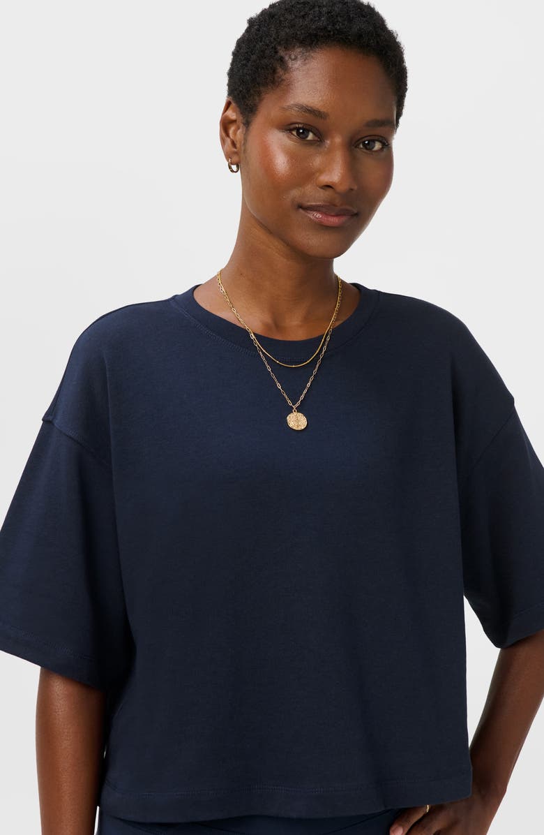 Sweaty Betty Short Sleeve Sweatshirt, Alternate, color, Navy Blue