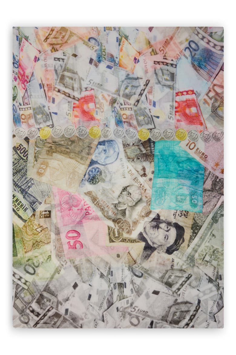 Euro Gauze Scarf, Alternate, color, IVORY