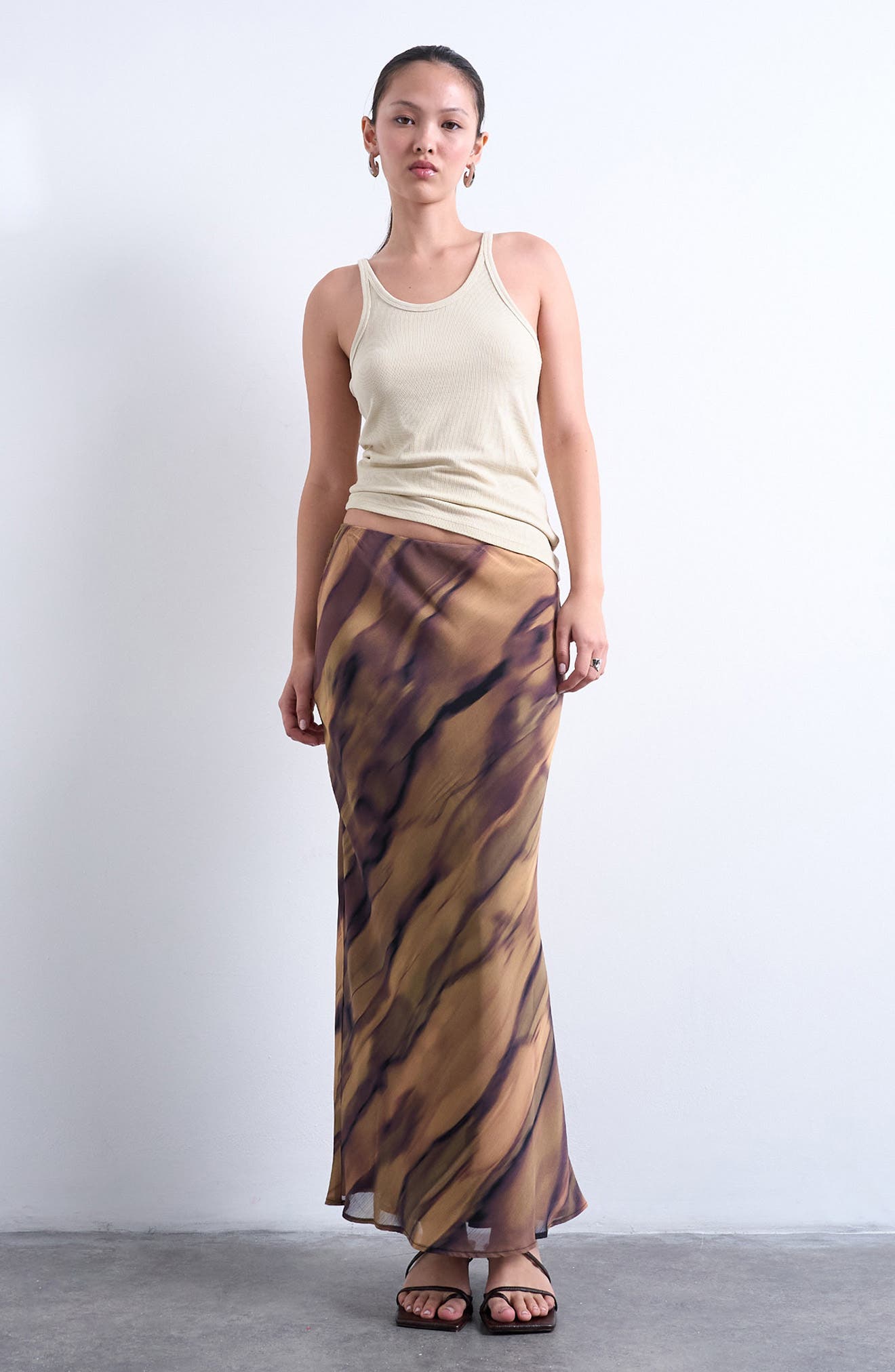 Stripe Chiffon Skirt - image 2