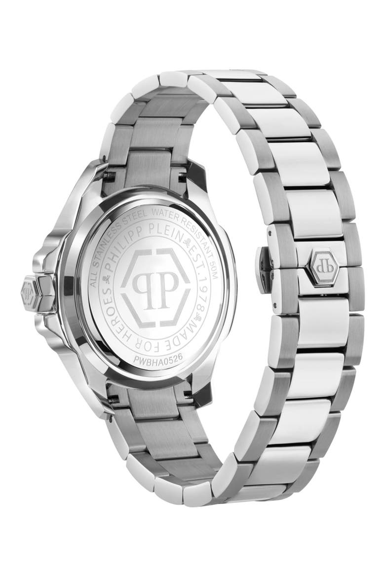 Plein Majesty Bracelet Watch, 45mm, Alternate, color, STAINLESS STEEL
