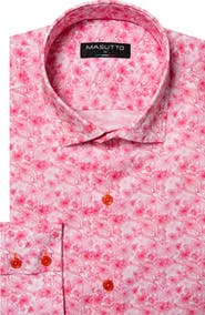 MASUTTO Riga Print Button-Up Long Sleeve Shirt