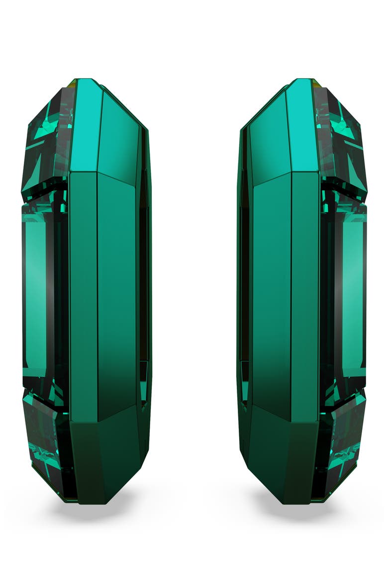 Lucent Hoop Earrings, Alternate, color, GREEN