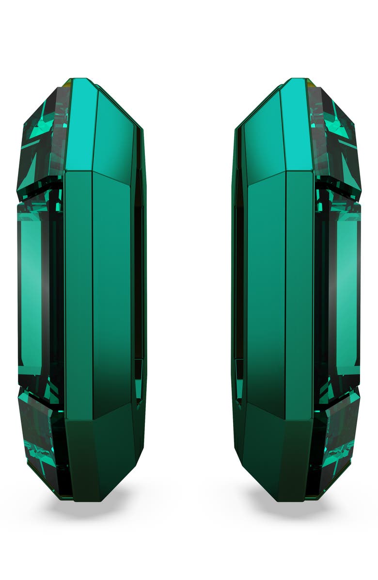 Swarovski Lucent Hoop Earrings, Alternate, color, Green
