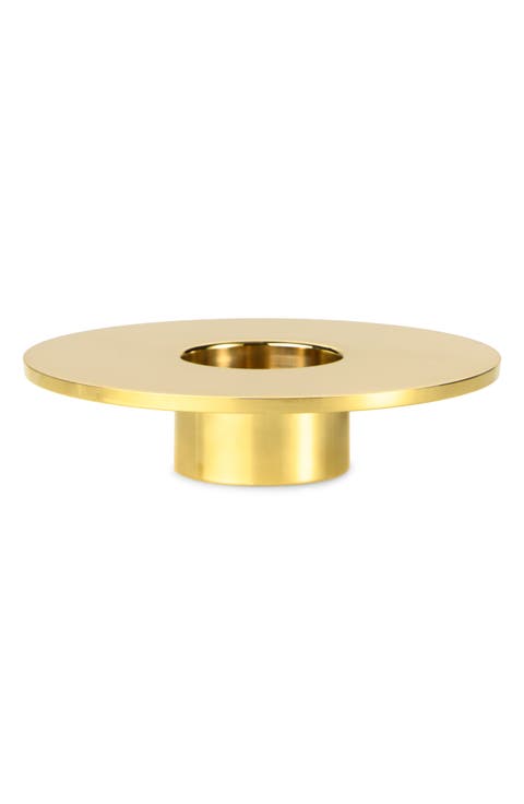 Eclipse Brass Candle Holder
