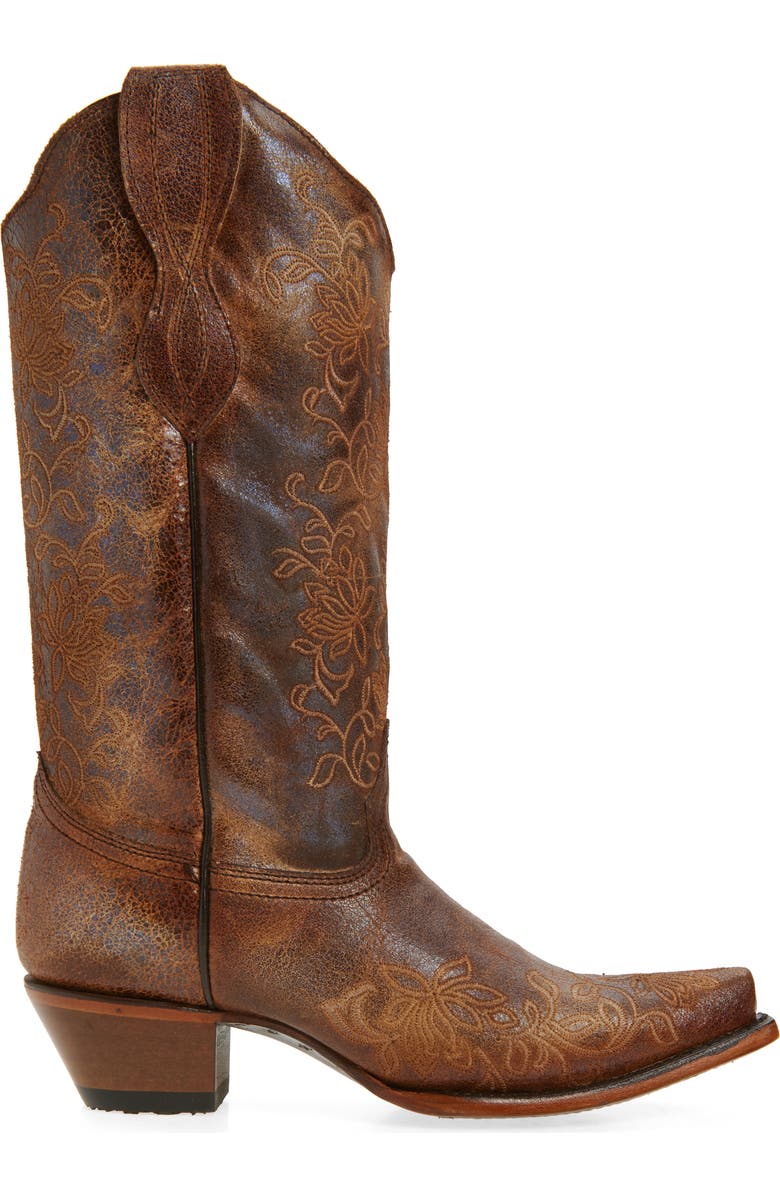 CIRCLE G Floral Embroidered Western Boot, Alternate, color,