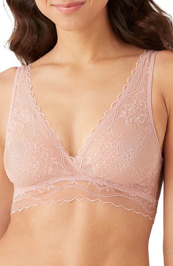 B.tempt'd By Wacoal No Strings Attached Plunge Bralette In Blush Pink