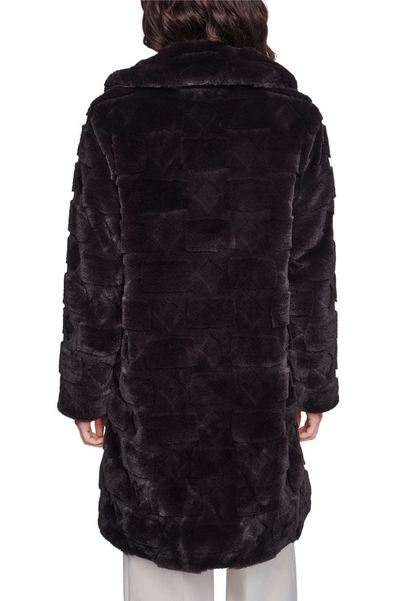 Faux Fur Coat, Alternate, color, CHOCOLATE