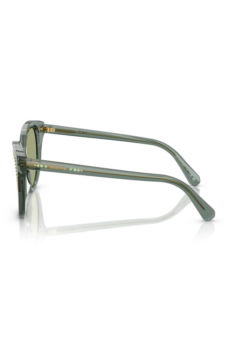 53mm Butterfly Sunglasses, Alternate, color, TRANSPARENT GREEN/ DARK GREEN