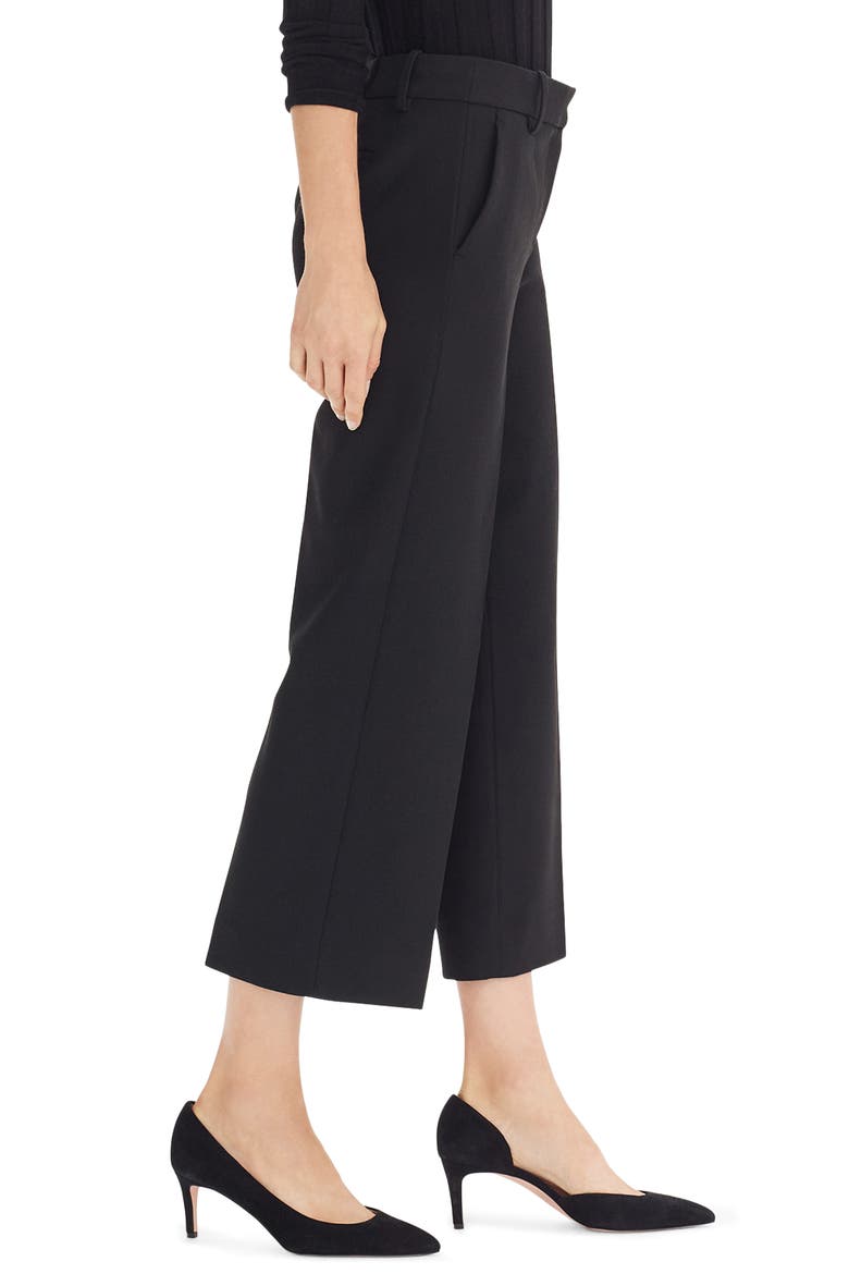 Wide Leg Pant in Four Season Stretch, Alternate, color, BLACK