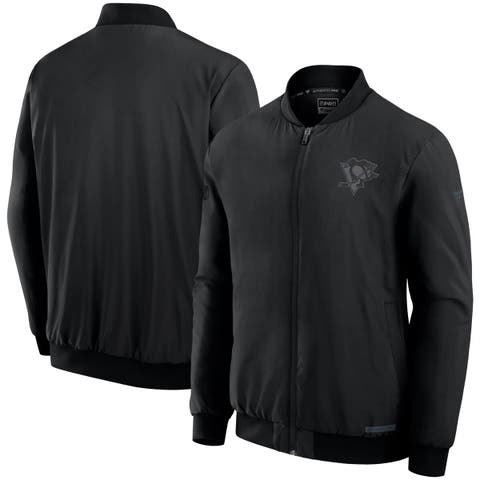 Men
s Fanatics Black Pittsburgh Penguins Authentic Pro Road Full-Zip Bomber Jacket