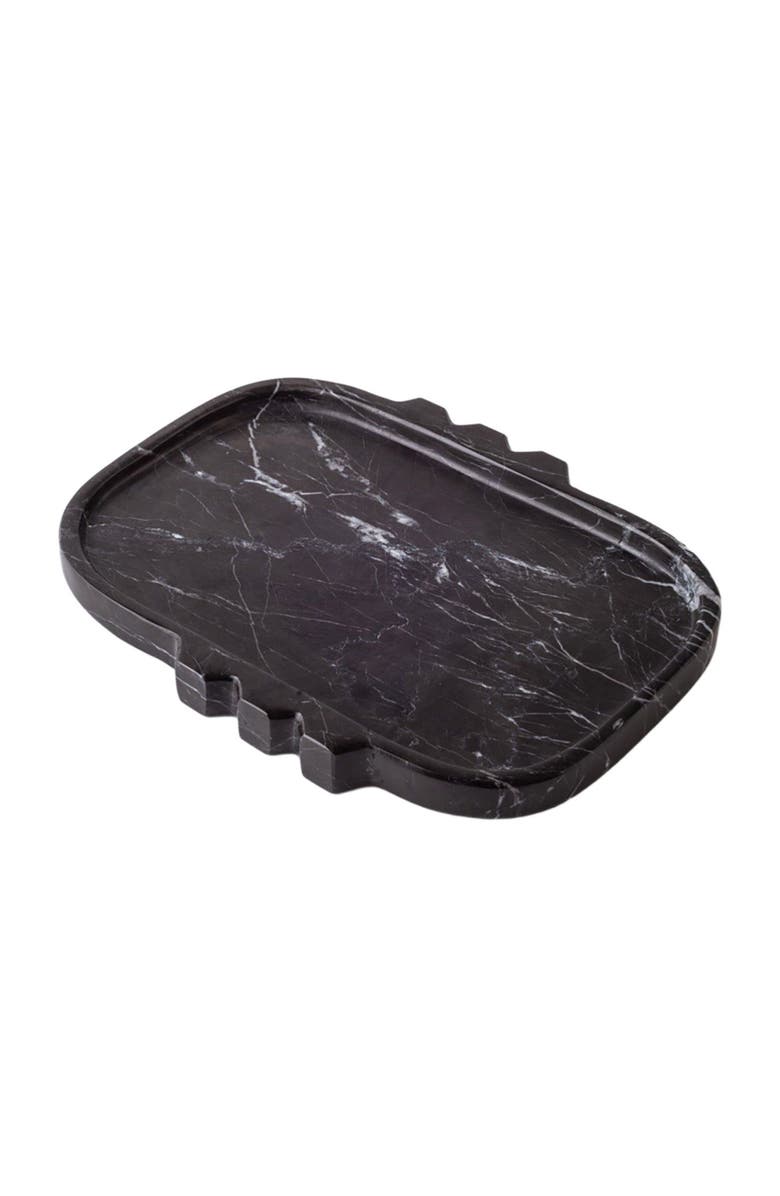 AndJacob Decor Tauro Tray, Main, color, Black Marble