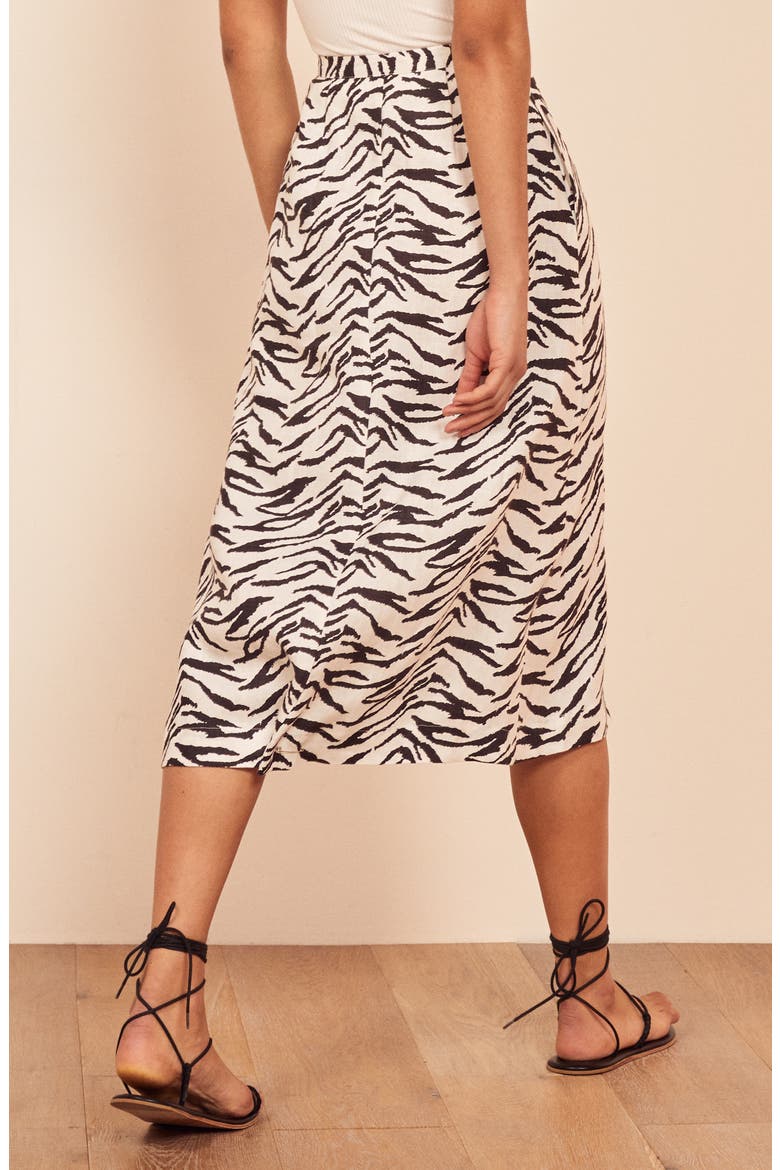 Highland Button Front Midi Skirt, Alternate, color, JAYNE