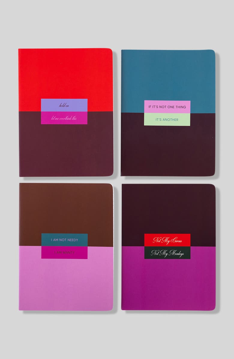 Furbish Stitched Notebook Set of 4 - Colorblock, Main, color,