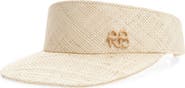 Ruslan Baginskiy Monogram Straw Visor