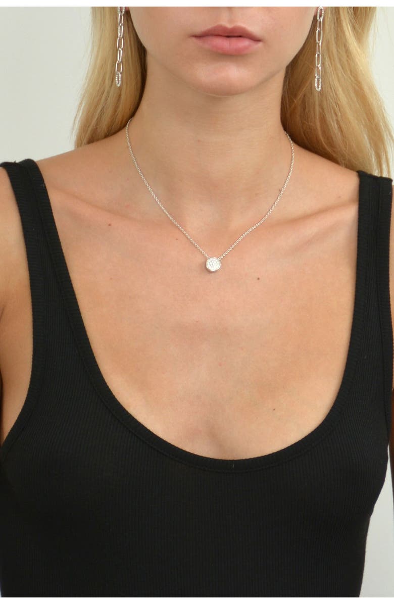 Liza Schwartz Pavé Circle Necklace, Alternate, color,