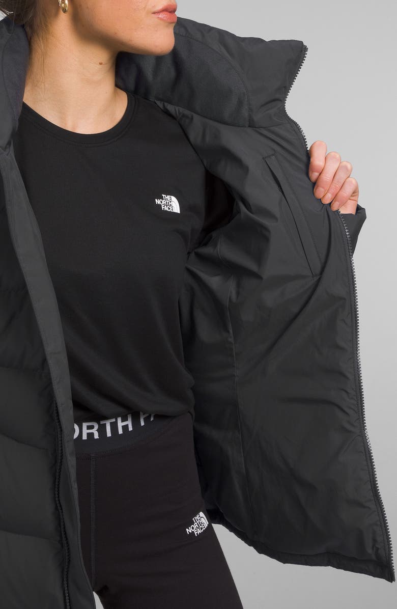 The North Face Metropolis Water Repellent 550 Fill Power Down Hooded Parka, Alternate, color, 