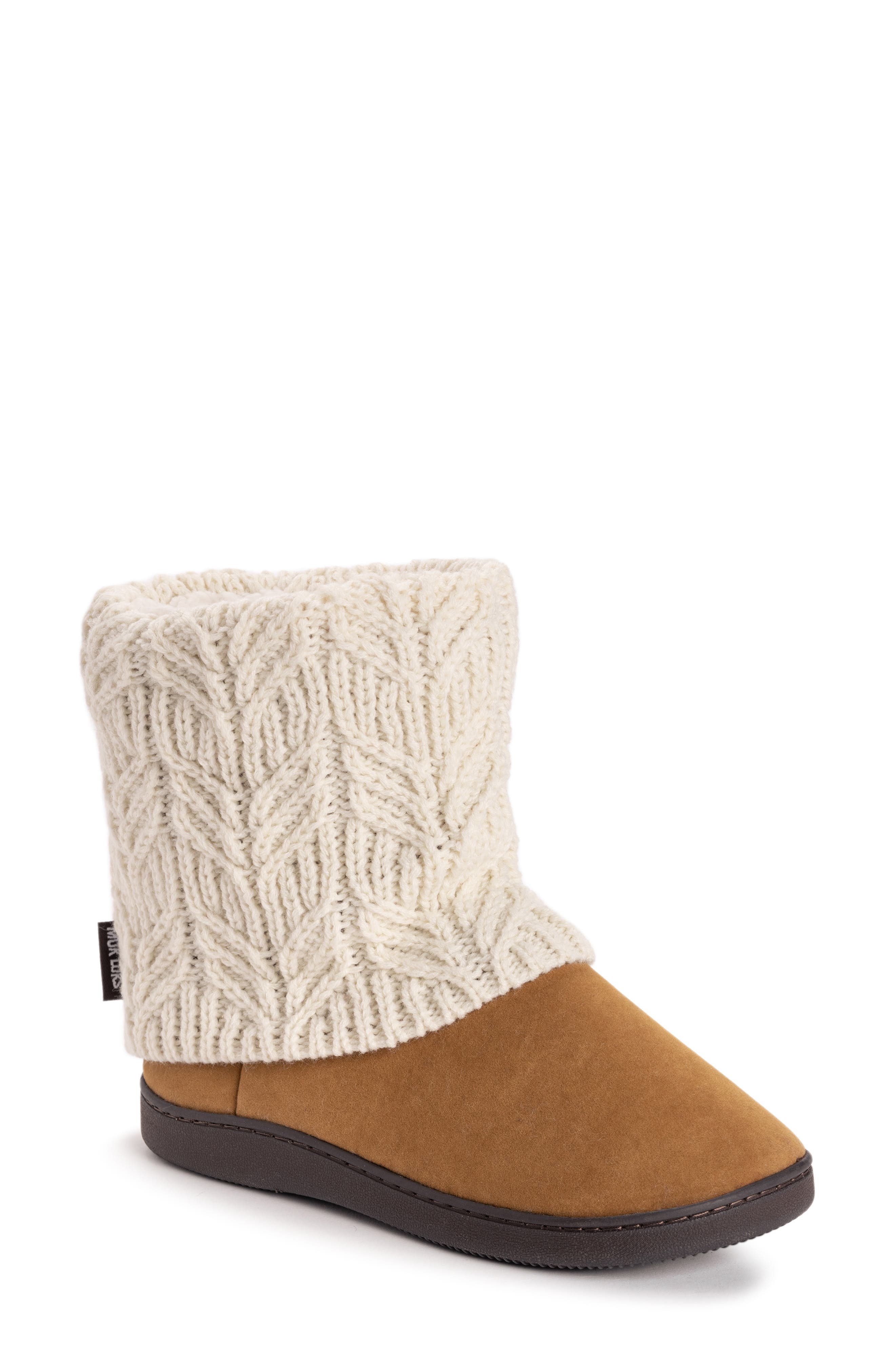 Raquel Faux Fur Lined Indoor/Outdoor Bootie Slipper