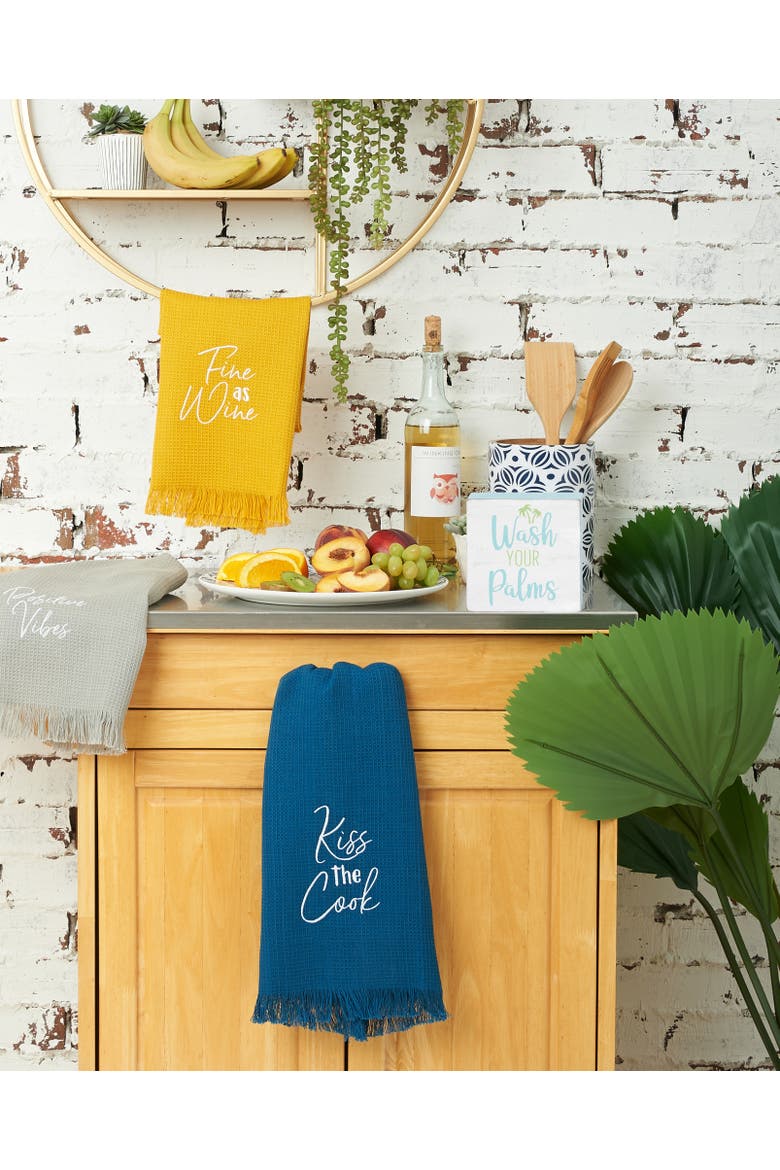 Wash Your Palms Wood Block Shelf Sitter, Alternate, color, Blue