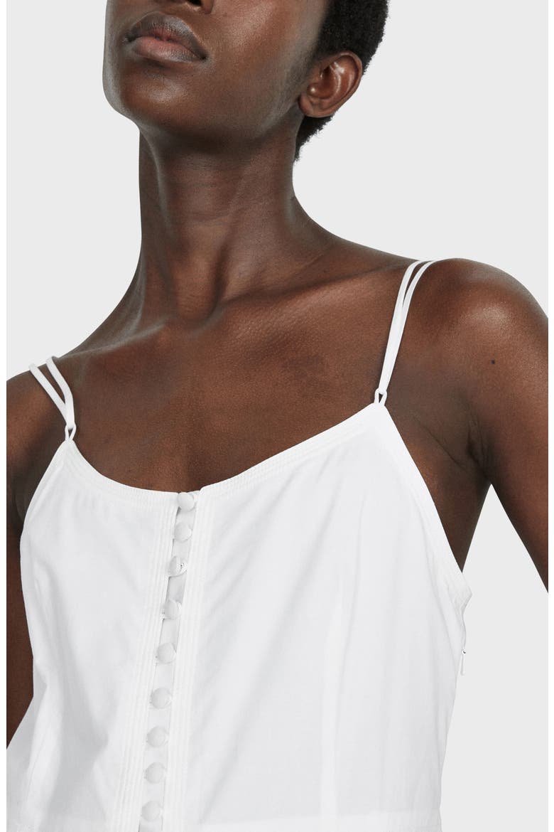Misty Button Front Cotton Sundress, Alternate, color, WHITE