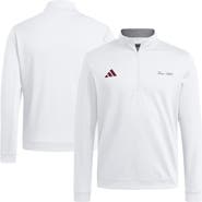 adidas Men's adidas White Texas A&M Aggies Elevated Quarter-Zip Jacket