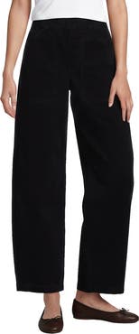 Lands' End Corduroy High Rise Pull On Utility Barrel Leg Pants