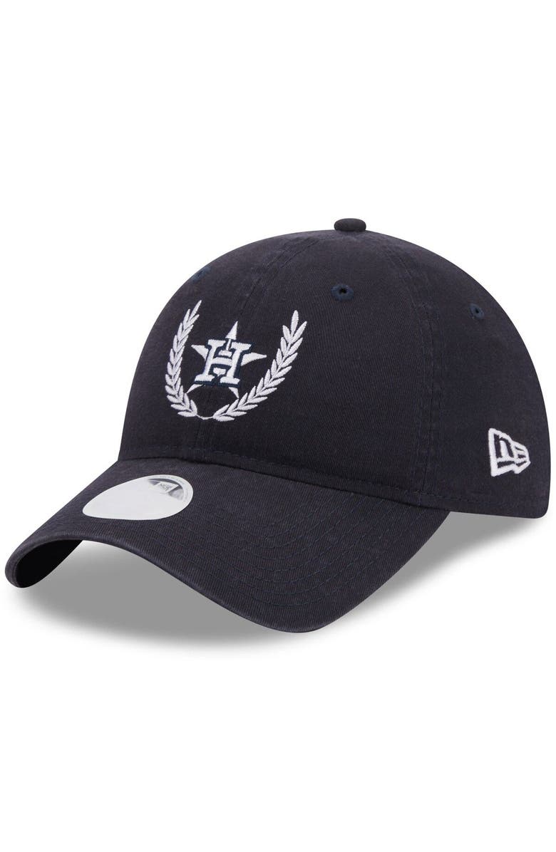 New Era Women's New Era Navy Houston Astros Leaves 9TWENTY Adjustable Hat, Main, color, Navy