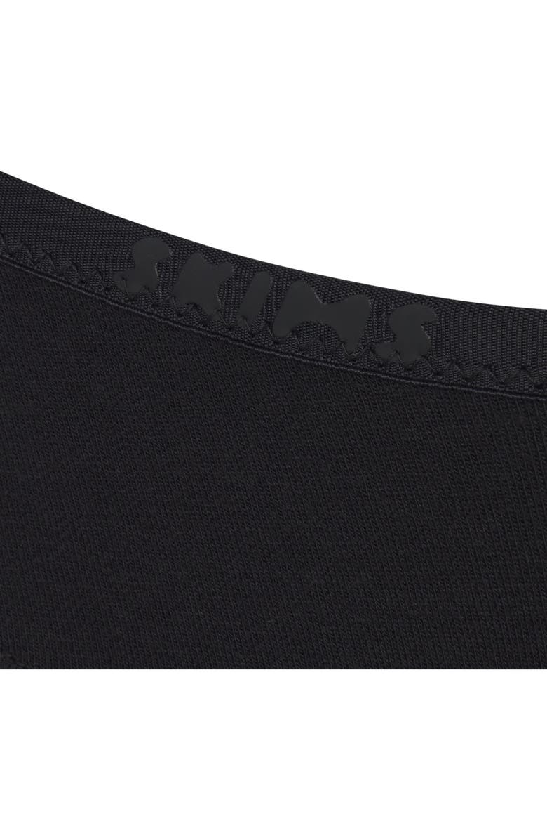 SKIMS Stretch Cotton Logo High Leg Bikini, Alternate, color, 