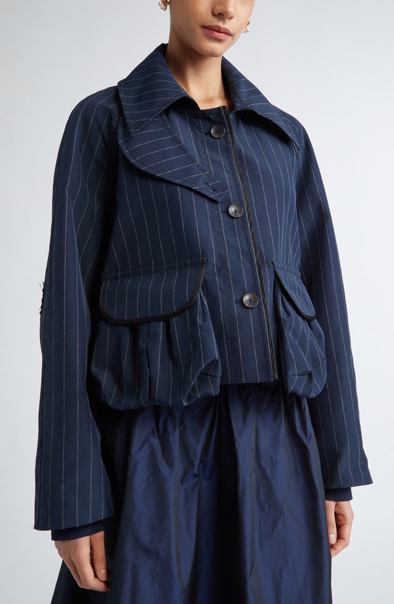 NACKIYÈ Precious Draped Pocket Crop Jacket, Alternate, color, 