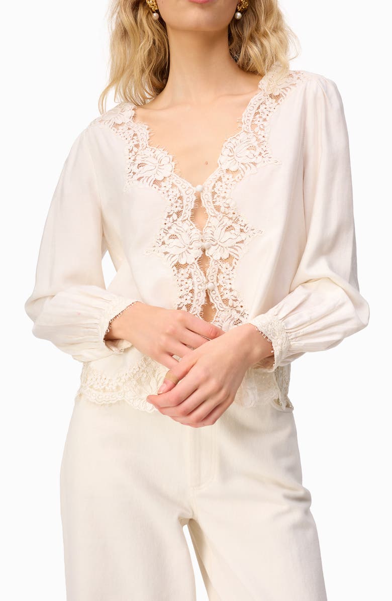 CAMI NYC Yuri Lace Shirt, Alternate, color, 