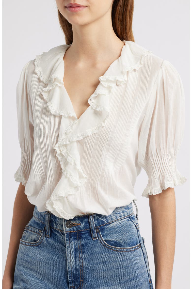 Henri Organic Cotton Voile Top, Alternate, color, SALT