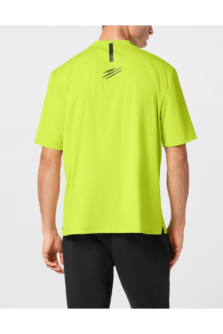 Micro Rib T-Shirt Round Neck Ss Men, Alternate, color, yellowfluo