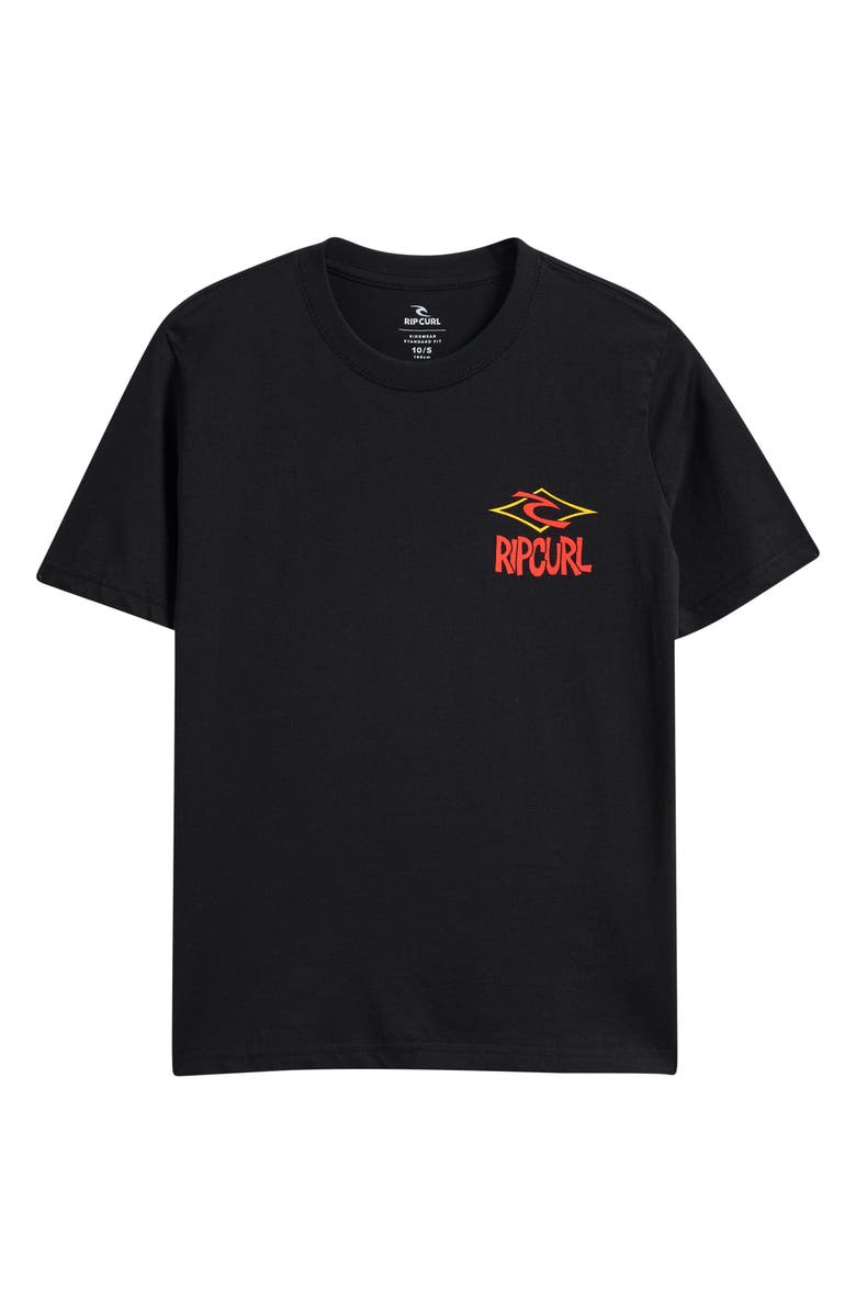 Rip Curl Kids' Santa Psych Graphic T-Shirt, Main, color, Black